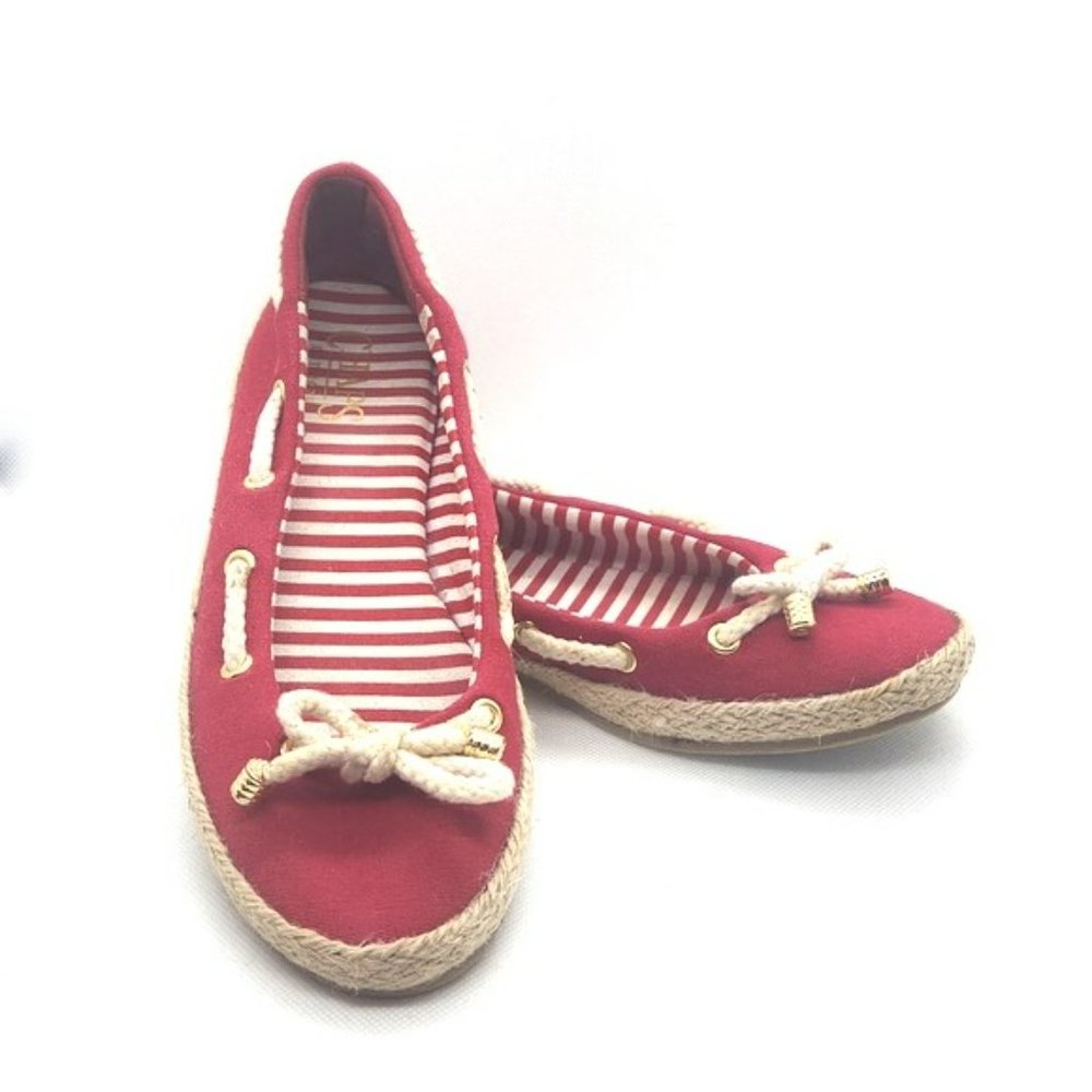 Chaps Red "Celia" Espadrilles Slip-On Shoes - Size 6B